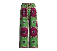 Pantalon Large Taille Haute imprimé Africain ciré avec Taille élastique (FR/ES, Alpha, 3XL, Regular, FP6485)