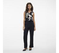 VERO MODA Vmeasy Joy Hw WVN GA Pantalon Large Tissu, Noir, S Femme