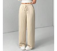 Pantalon large texturé en trois morceaux pour femmes, noir + blanc + vert Petite XXS,Petite XS,Petite S,Petite M,Petite LTissu tissé