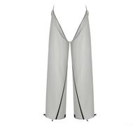 Pantalon léger à séchage rapide : pantalon de protection contre la pluie en nylon silicone 20D - Design à double fermeture éclair pour un port facile, équipement de randonnée pliable, unisexe, 101 cm