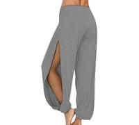 Pantalon Léger Femme Été Yoga Pants Fluide Taille Elastique Jogging Bleu Marine Large Jupe Noir Vêtement Ete Culotte Haute Sarouel Hauts Portefeuille Baggy Leger Ample Thai De