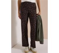 Pantalon léopard taille haute Straight Leg