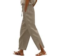 Pantalon Lin Femme Grande Taille Offre de Printemps Pantalons Chic et Elegant Décontractés Léger Respirant Ample Offre Spéciale Pantalon Large Femmes Soldes D'Été Vetement Mode Pants Pas Cher