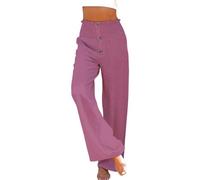 Pantalon Lin Femme Pantalon Fluide Femme Été Corsaire Sarouel Grande Taille Summer Blanc Pantacourt Noir Vert Tailleurs Pantalons Leger Ete Unie 7/8 Indien 3XL Beige Elastique Coton 3/4 Marron Chino