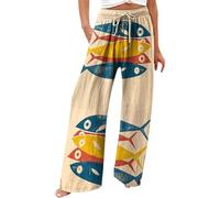 Pantalon Lin Femme Pantalon Fluide Femme Indien Taille Elastique Leger D'Ete Portefeuille A Nouer Noir Marron Blanc Sarouel Été Grande Tailleurs Pantalons Aéré Pantacourt Coton XL Pantacourts Gaze De