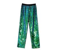 Pantalon long à paillettes pour femme - Pantalon brillant pour femme - Pantalon de loisirs scintillant - Costume de carnaval - Pantalon à paillettes - Pantalon Marlène - Pantalon de fête - Pantalon de