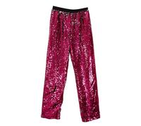Pantalon long à paillettes pour femme - Pantalon brillant pour femme - Pantalon de loisirs scintillant - Costume de carnaval - Pantalon à paillettes - Pantalon Marlène - Pantalon de fête - Pantalon de