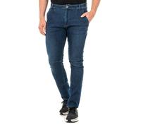 Pantalon long en jean coupe droite pour homme JMT010-Un jean bleu S