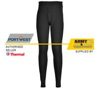 Portwest Pantalon Thermique, Couleur: Noir, Taille: L, B121BKRL