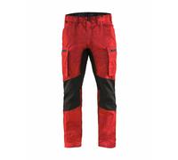 Blakläder Pantalon Service Stretch 14591845 polycoton Rouge/Noir C58