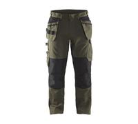 Pantalon maintenance +stretch avec poches flottantes Blåkläder 1496 Vert Kaki/Noir Blaklader - 149613304599C 42