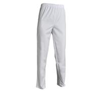 Pantalon médicale Unisex Taille élastique Uniforme médicale pour hôpital et Clinique Pantalon sanitaire Tissu sergé (FR/ES, Alpha/Lettres, M, Taille Normale, Taille Normale, Blanc)