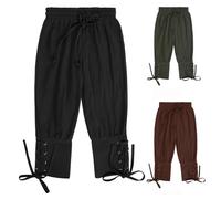 Pantalon médiéval pour garçon - Costume en Coton et Lin de Pirate Viking Cosplay - Pantalon Gothique rétro de la Renaissance - Costume Viking en Coton à Bande de Cheville pour Halloween noël fête