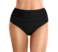 Pantalon menstruel pour la natation, maillot de bain de période de bikini, bas de bikini taille haute pour femme, maillot de bain gainant, slip de plage froncé, sous-vêtement menstruel étanche, bas de
