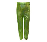 Pantalon Metallique Enfant Fille Slim Fit Legging Brillant Danse Disco Hippie Costume Taille Haute Vetement Carnaval Fete Cosplay Clubwear Festif Mode Tendance Confortable Doux Leger Chic