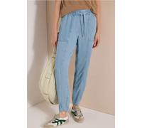 Pantalon Mid Waist Slim Leg au look délavé