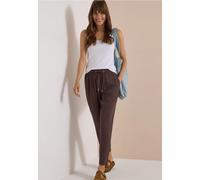 Cecil Pantalon mi-Taille Slim Coupe Ample Marron Cacao XS
