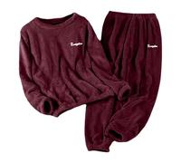 Pantalon moelleux pour femme comme tenue d'hiver confortable avec poignets Relaxed Fit pour un maximum de confort, Bordeaux, M