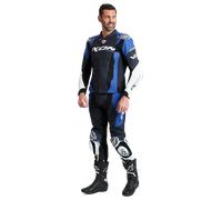 Ixon Vortex 3 Pantalon en cuir de moto, noir-blanc-bleu, taille 2XL pour homme