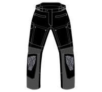 Richa Infinity 3 Adventure Pantalon textile de moto imperméable, noir, taille L pour homme