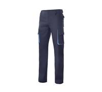 Pantalon multipoches bicolore Velilla Bleu 34