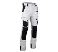 Pantalon Cellule stretch bicolore avec poches genouillères - Blanc/Gris nuit - LMA - 1870