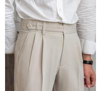 Pantalon Naples élégant pour homme avec taille haute pour un usage décontracté et quotidien (32 kaki)