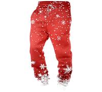 Pantalon Noel Homme, Pantalon De SurvêTement Imprimé De NoëL pour Homme Confort Ample Et Style Hivernal DéContracté avec Cordon à La Cheville éLéMent Essentiel De Votre Garde Robe Masculin