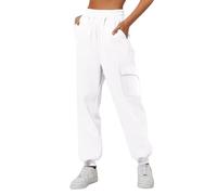 Pantalon Noir Femme Baggy Confortable De Travail Chantier Leger Ete Sport Jean Chic Élégant Fluide Pantacourt Grande Taille Élastique Bleu Marine Coton