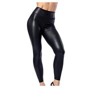 Pantalon Noir Polaire Butto mouillé Brillant Look Femmes Cuir Pantalon Taille Haute Leggings Disco Pantalons Pantalons Leggings Grossesse Et Maternité