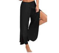 Pantalon Ouvert Sur les Côtés Femme Baggy Hip Hop Danse Sport Yoga Pilates Pantalon Jambe Large Taille Haute Palazzo Bouffant Sarouel Trousers Legging Sweatpants de Plage Jogging Pyjama Wide Leg Pants