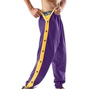 Pantalon Ouverture Laterale Homme, Pantalon Survêtement À Bouton-Pression Latéral pour Hommes,Pantalon Survêtement Homme avec Boutonnière Latérale À Ouvrir Sport Loisirs Jogging Bouton