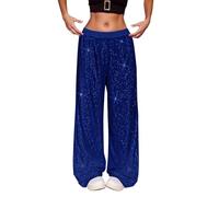 Pantalon Paillette Femme De Soirée Cocktail Strass Disco Métallique Droit Legging Noir Chic Et Elegant Vetement Annee 80 Tenue Style Décontracté Éléphant Déguisement Année Long Extensible Carnaval