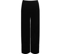 Pantalon Palazzo décontracté en velours pour femme Coupe ample, Noir , 44-46