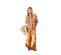 Pantalon palazzo tropical femme Derhy Dancing Orange S