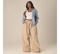 Pantalon parachute ballon grande taille, printemps été, mignon et confortable, style cottage, décontracté, vacances 0XL,1XL,2XL,3XL,4XLgraphique,CarreauTissu tissé
