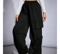 Pantalon parachute de cargo de rue noir Tall XS,Tall S,Tall M,Tall L,Tall XLTissu tissé
