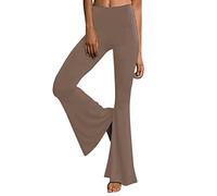 Pantalon Patte D'Elephant Femme Pantalon Fluide Femme - Legging Push Up Taille Haute ÉVasé De Sport Gainant avec ContrôLe du Ventre Flare Bootcut pour Pilates Fitness Gym