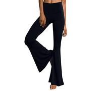 Pantalon Patte D'Elephant Femme Pantalon Fluide Femme - Legging Push Up Taille Haute ÉVasé De Sport Gainant avec ContrôLe du Ventre Flare Bootcut pour Pilates Fitness Gym