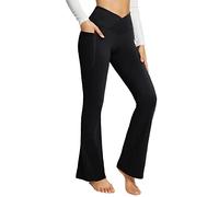 Pantalon Patte D'Elephant Femme Pantalon Fluide, Leggings Habillé De Sortie Sport Et De Loisirs sans Couture Douce éLastique Et Respirante Modelante Et Respirante