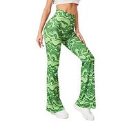 Pantalon Patte D'Elephant Femme Pantalon Yoga Taille Haute, Leggings Habillé De Sortie Mode Fluide Elastique Chic Et Elegant Hippie Deguisement Sport Vetement Disco Festival
