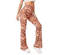 Pantalon Patte D'Elephant Femme Pantalon Yoga Taille Haute, Leggings Habillé De Sortie Mode Fluide Elastique Chic Et Elegant Hippie Deguisement Sport Vetement Disco Festival