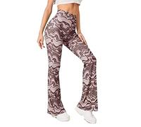 Pantalon Patte D'Elephant Femme Pantalon Yoga Taille Haute, Leggings Habillé De Sortie Mode Fluide Elastique Chic Et Elegant Hippie Deguisement Sport Vetement Disco Festival