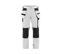 Pantalon peintre stretch 4D poches flottantes Blanc/Gris foncé 10791645 - Taille au choix