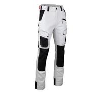 Generique Pantalon Cellule Stretch LMA 1870 – bicolore Blanc/Gris nuit, poches genouillères