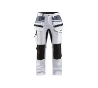 Pantalon peintre +stretch Blanc/Noir-T48 Jambes Courtes 191010001099 Blaklader 58