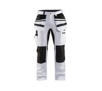 Pantalon peintre +stretch Blanc/Noir-T50 Jambes Longues 191010001099 Blaklader 52