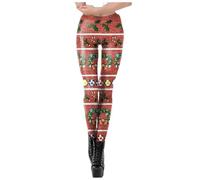 Pantalon Pere Noel,Pantalon Casual Femme à Jambe Droite pour Poches Pratiques et Confort Optimal sans Zip ni Boutons Longueur Cheville matière Douce et Chaude (Brown, XL)