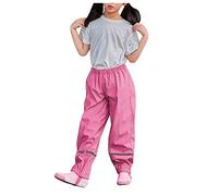 Pantalon Pluie Enfant imperméable et Coupe-Vent, léger et Respirant, Taille réglable et Extensible, idéal extérieur, Aire de Jeux, randonnée, école et Loisirs Printemps été