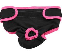 Pantalon polyester chien sous-vêtements chiot femelle physiologique animal de compagnie couche sanitaire (noir L)